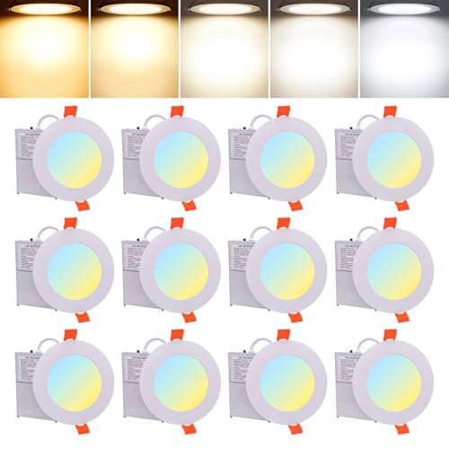 LISTOCASA 4 Inch LED Recessed Slim Pot Lights