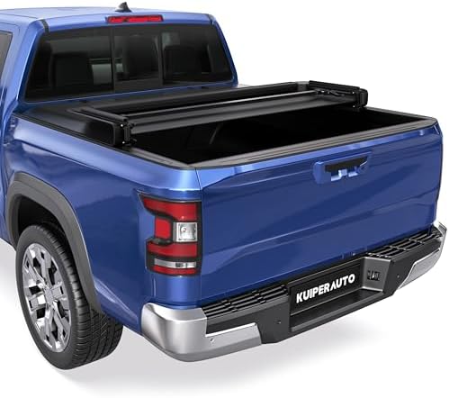 KUIPERAUTO 5FT Tri Fold Soft Folding Truck Bed Tonneau Cover Comp...