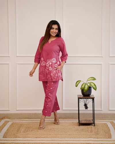 Image of ANNI DESIGNER Women Cotton Printed Co-Ord Set