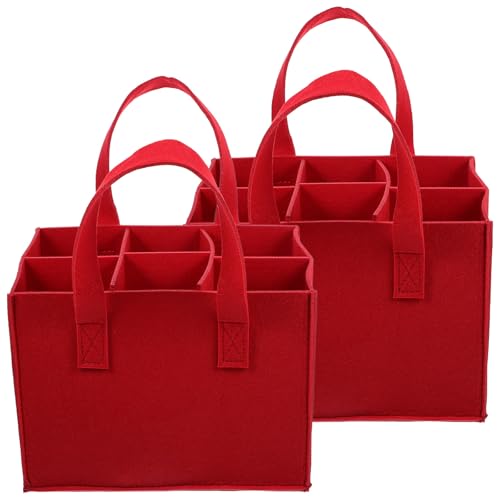 Bolsa de fieltro para vino Housoutil: transporta 6 botellas con estilo a tus cenas y picnics
