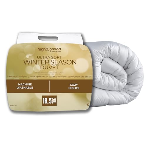 Night Comfort Edredón de Microfibra ultrasuave para Temporada de Invierno de 16,5 TOG (King)