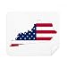 Kentucky USA Map Stars Stripes Flag Shape Cleaning Cloth Screen Cleaner 2pcs Suede Fabric