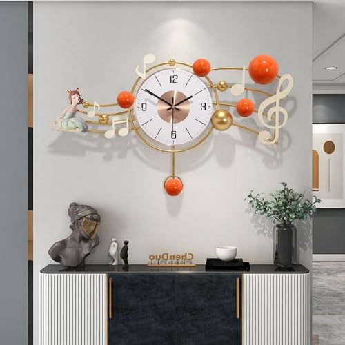Horloge murale du milieu du siècle surdimensionnée et vintage