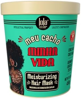 Lola From Rio - Meu Cacho Minha Vida - Moisturizing Hair Mask for Dry, Damaged Curly Hair, Restores, Repairs Hydrates, Moisturizes, Deep Conditioning Treatment 15.87 Fl Oz