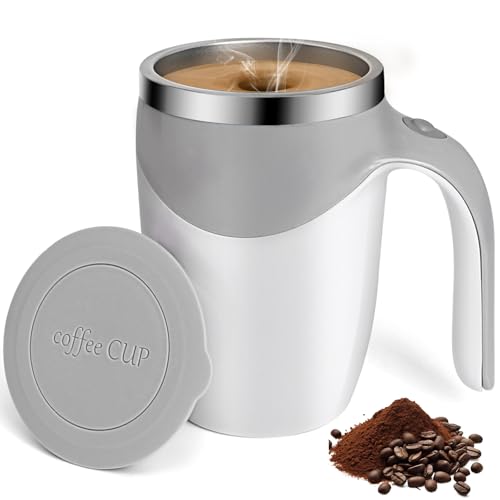 Taza de café auto mezclante 13 oz en acero y plástico miniatura 1