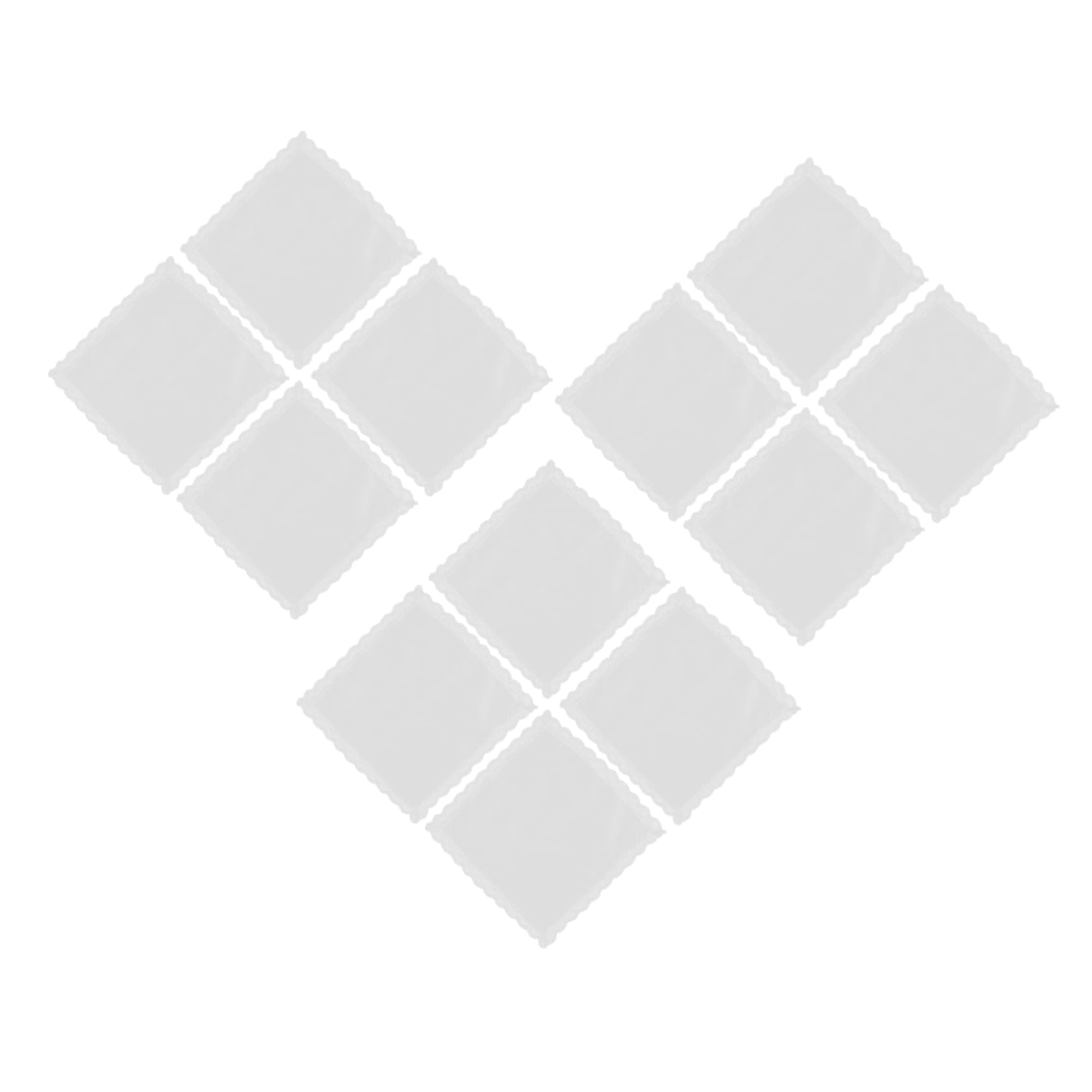 LIFKOME Handkerchiefs Set 12pc Cotton Handkerchiefs with Lace Edging Soft Absorbent Ideal for Women Events