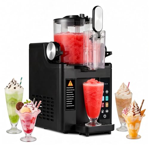 Slushie Machine & Soft Serve Ice Cream Maker, Slushie Machine for Home, Frozen Drink Machine,No Ice Needed, Self Cleaning Slushy Machine, Perfect for Milkshake, Frozen Margaritas, Cocktail and More