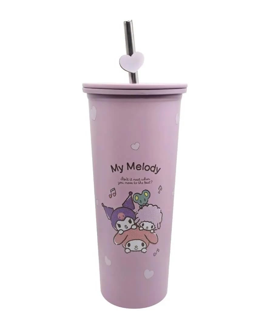 Miniso Sanrio Lisanslı Pipetli Paslanmaz Çelik Matara 800 ml My Melody