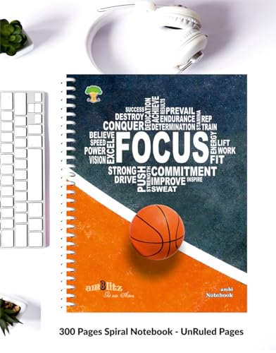 Image of amblitz Spiral Notebook | 18 X 24 CM | B5 Size | School /College Students's Choice for Note Making | 70 GSM Thick White Paper | Diary Size | Personal & Office Use | (300 Pages, UNRULED Notebook)
