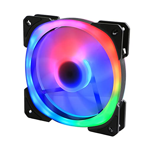 Gelid Solutions Lyra – ARGB Lüfter – Doppelringbeleuchtung - 24 ARGB LEDs – Doppelkugellager - Motortreiber-IC - 140x140x25 - Schwarz