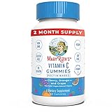 Vegan Vitamin C Gummies by MaryRuth's | 2 Month Supply | Great Tasting Plant-Based Formula Supports Immune Function & Overall Health for Adults & Kids | Non-GMO with 125 mg of Vitamin C Per Gummy