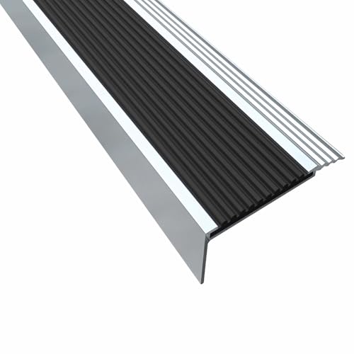 Profilo per Bordi di Scale Autoadesivo 1 Pezzo Protezione Angolare per Piastrelle Interne ed Esterne(Zwart)