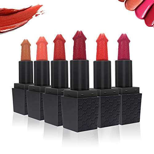 6 Colors/Set Sexy Mushroom Lipstick Waterproof Matte Long Lasting Moisture Lip Gloss Makeup Pen