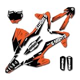 Black, White & Orange Racing Graphics Kit fits KTM 16-18 SX SXF XC XCF 125 150 200 250 300 450