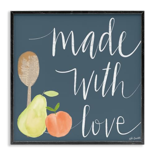 Made with Love Kitchen Fruits, 24 x 24 Inch Framed Giclée Print
