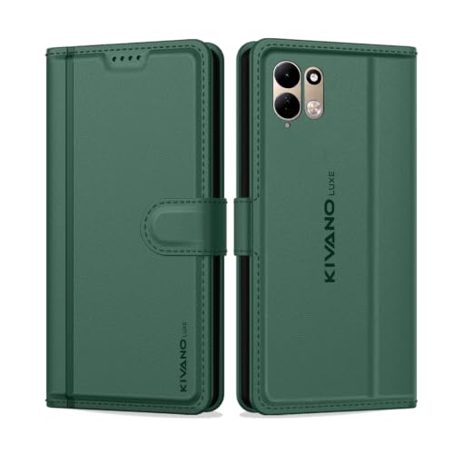 KIVANO LUXE® Compatible for Redmi 17 5G / Poco M8X 5G Artisanal Leather Wallet Case with Card Holder for Men Women, Magnetic Flip Folio Cover with Stand RFID Blocking Cell