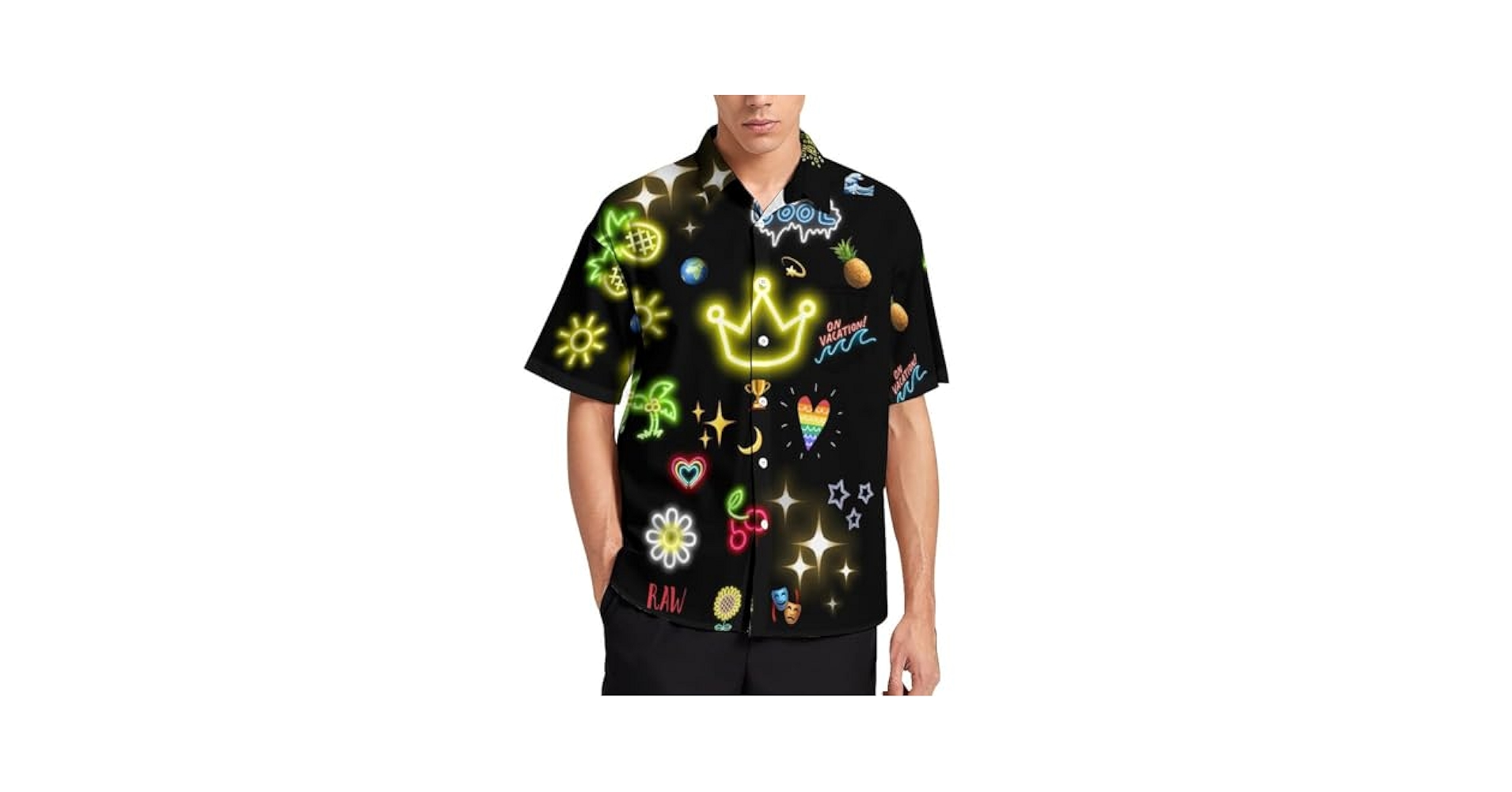 Amazon.com: Snbidmk Neon Shirts for Men Button Up Shirts