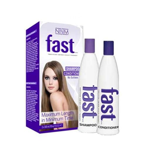 Nisim F.A.S.T. Fortified Amino Scalp Therapy Shampoo & Conditioner – Helps Improve Natural and Healthy Life Cycle of Hair – Sulfate-free and Paraben-free – Hair Care Kit for Men and Women – 10oz/300ml