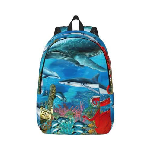Sac à dos ordinateur portable dauphins étanche et ergonomique
