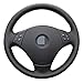 Produktbild Lenkradbezug DIY Handgenähtes Schwarz Kunstleder-Lenkrad-Abdeckung for BMW E90 320 318i 320i 325i 330i 320d X1 328xi 2007 LenkradhüLle (Color Name : Gray Thread)