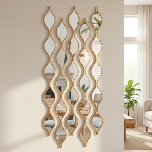 Lacoqulet Set of 5 Extra Long Wall Mirrors - Skinny