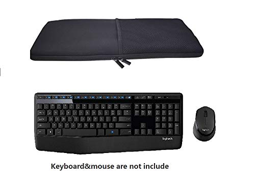 Orchidtent Zwarte Kleur Neopreen Draagbescherming Mouw Case Cover voor Logitech MK345/MK540 Draadloze Toetsenbord en Muis