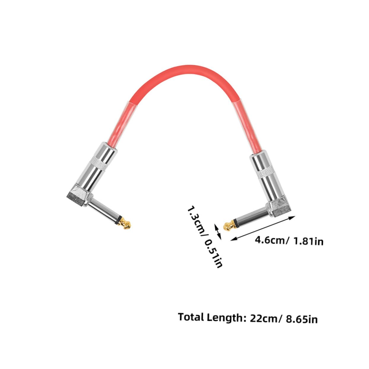 Abaodam Guitar Patch Cable Effector Connection for Electric Guitar Noise Reduction Audio Cable with Durable Heads Compact and Stylish Design for Musicians