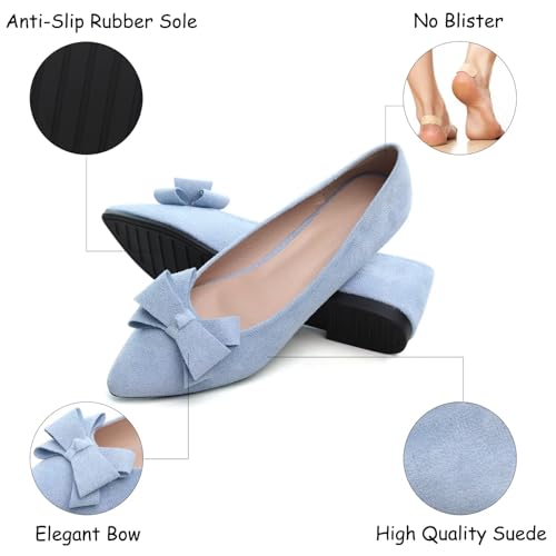 Image of SAILING LU Women's Bow-Knot Pointed Toe Ballet Flats