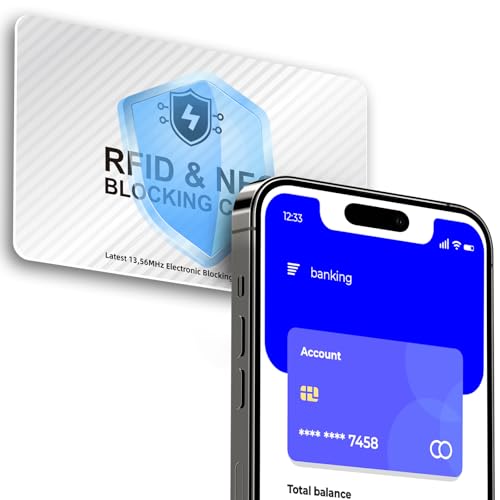 2 Pack RFID Blocking Card, NFC Debit Credit Card Passport Protector, Entire Wallet Protection Blocker Set for Men & Women, Smart Slim Design Perfectly fits in Wallet and Purse-Silver(Silver-2PCS)