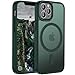 ORDA Magnetic Case for iPhone 11 Pro Case Compatible with MagSafe for iphone 11 Pro phone case Translucent Matte Back Slim Shockproof Phone Cover phone case for iphone 11 Pro 5.8-Inch Dark Green