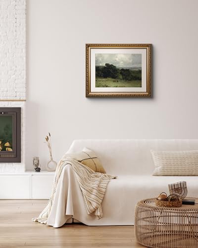 ARPEOTCY Gerahmte Vintage-Landschaft, Wandkunst, Schlafzimmer, Badezimmer, Wohnzimmer, Weiden, Landschaft, Gemälde, Retro-Dekor… – Ansicht 5