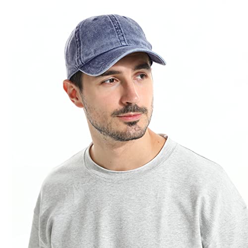 HH HOFNEN Boné de beisebol masculino e feminino de algodão lavado estilo clássico de neve ajustável