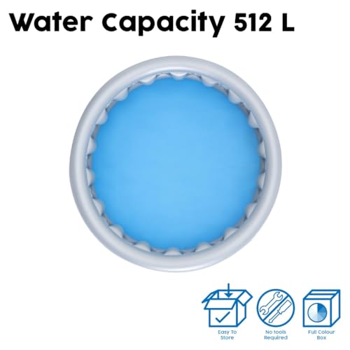 Image of Bestway Inflatable Spaceship Pool 157 x 41 cm (5.1 x 1.3 ft) - Easy Inflate Outdoor Pool with Drain Valve