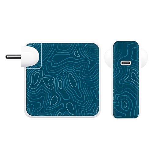 Image of Capes India Protective Adapter Skin Cover Compatible with MacBook Adapter 96W| Not a Case | Vinyl Skin Sticker (Aqua)