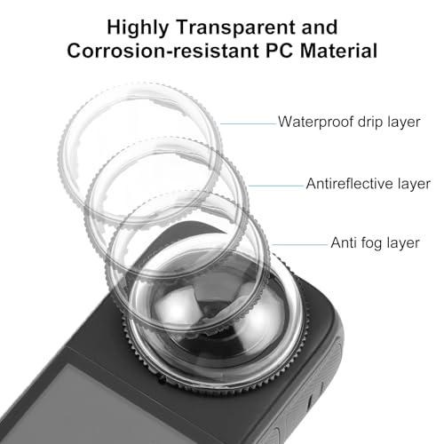 Image of PULUZ Lens Protector Cover Compatible with Insta360 X4 Camera | rotation pc lens protector, high transmittance, dustproof scratch resistant camera lens cap accessories for Insta360 X4