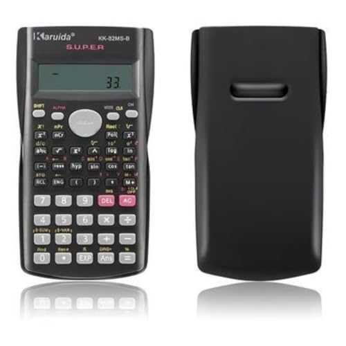 Calculadora Científica 82MS Preta Com 240 Funções E Display De 12 Dígitos Com Visor 2 Linhas