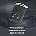 X AUTOHAUX 2pcs 315MHz OUC6000066 Replacement Keyless Entry Remote Car Key Fob for Cadillac STS 2008-2011 DTS 2008-2011 CTS 2008-2013 22889449 4 Key Button