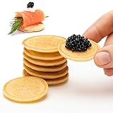 Bester Caviar Russian Cocktail Mini Blinis 2 Packs (36pcs) – Extra Thin Blinis for Caviar, Perfect for Hors d'Oeuvres, Appetizers & Snacks – 72.0 Ounce, Ready to Serve, Ideal for Parties