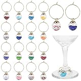 verres decorés pinterest Joliment décoré : le pendentif rond en verre est rempli d'étoiles colorées à cinq branches, qui peuvent être utilisées pour décorer des gobelets, des verres à vin rouge, des cocktails, des cartables, des porte-clés, des étuis de téléphone, du bricolage, etc.