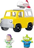 Fisher-Price Little People Toddler Toy Disney & Pixar Toy Story Pizza Planet Truck with Buzz Lightyear & Alien Figures for Kids Ages 18+ Months
