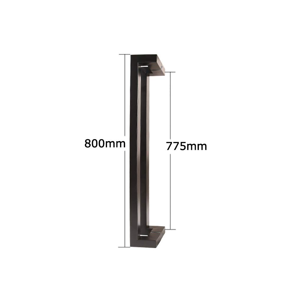 Maniglia per porta scorrevole per porta del fienile Maniglia per porta, Maniglia per porta push-pull in acciaio inossidabile, Maniglia per porta in vetro/legno per la casa - Nero opaco, 4 lu