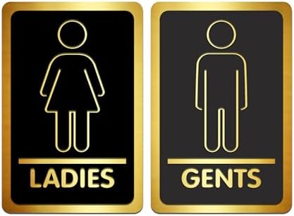 Goelite Acrylic Gents Ladies Sign Board For Stores, Café, Hotel ...
