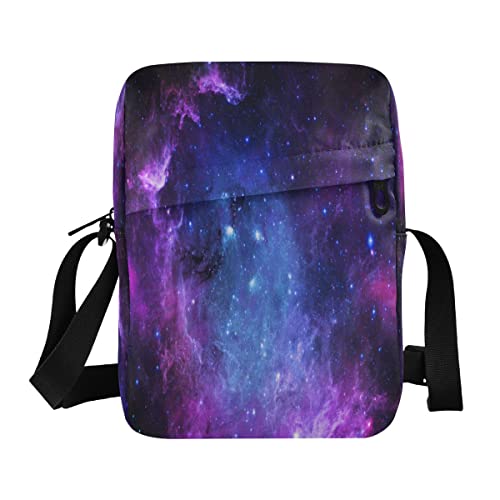 Messenger Bag Crossbody Shoulder Bag Canvas Shoulder Bag Universe Galaxy Nebula Space for Men Women Outdoor Travel Business