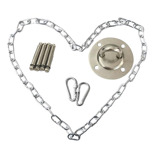 Toddmomy Accessoires De Chaise Hamac Chaîne Métallique 1,5 m Suspendre Intérieure Et Extérieure, Boucles Robustes pour Fixation Fiable, Kit Complet pour Balcon Et Jardin