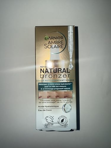 Sérum Autobronzant Visage Garnier Ambre Solaire Natural Bronzer hydratant 30ml