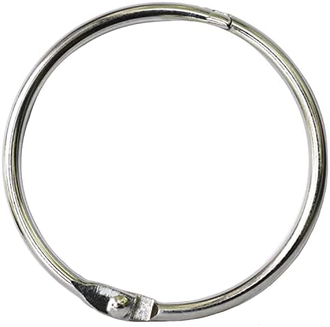 Book Binder Rings 2 Inch Office Loose Leaf Ring（20 Pack） Nickel Plated Silver