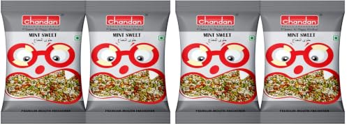 Image of Chandan Mouth Freshener Mint Sweet Mukhwas 100% Natural | Pack of 8 | 200g | Contains Fennel Mixed with Spices
