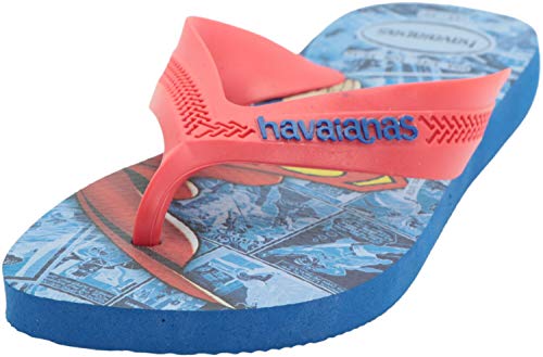 Havaianas Unisex-Child Max Heroes Flip Flop Sandal Blue Star, 10 M US