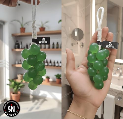Image of Neem Mix Herbal Grape Shaped Soap with Hanging Rope | Decorative Bath & Handwash Bar with Natural Ingredients, Dual Use Cleansing | Unique Bathroom Accessory, Easy Hang Design - 200 Gm