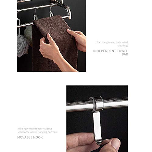 Porte-serviettes SUS 304 en acier inoxydable durable de 80cm - 5
